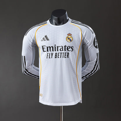 Real Madrid 25-26 home kit long sleeve