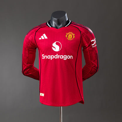 Manchester United 25-26 home kit long sleeve