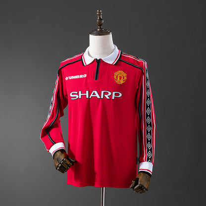 Manchester United 98-99 home kit long sleeve